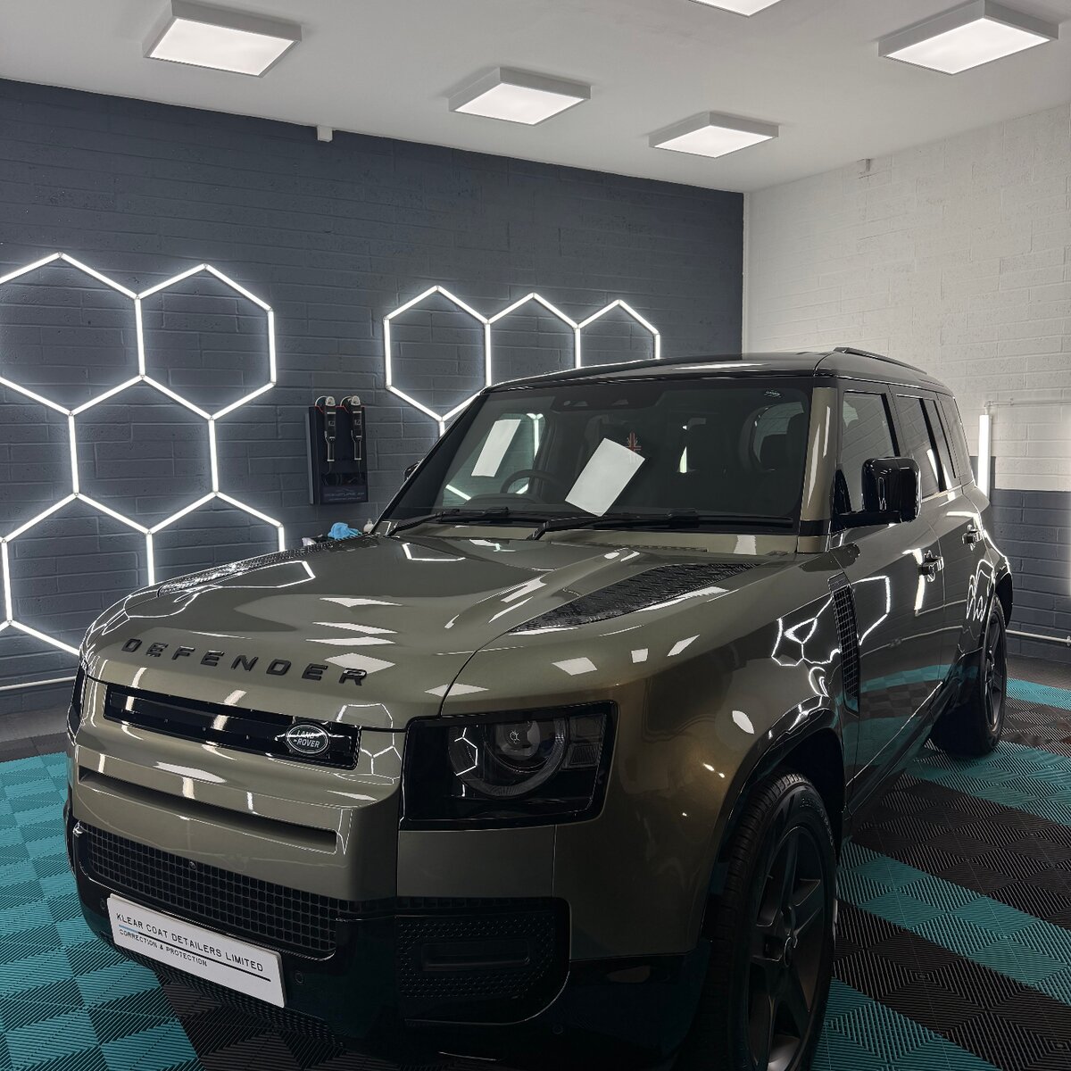 Green Land Rover Defender paint protection