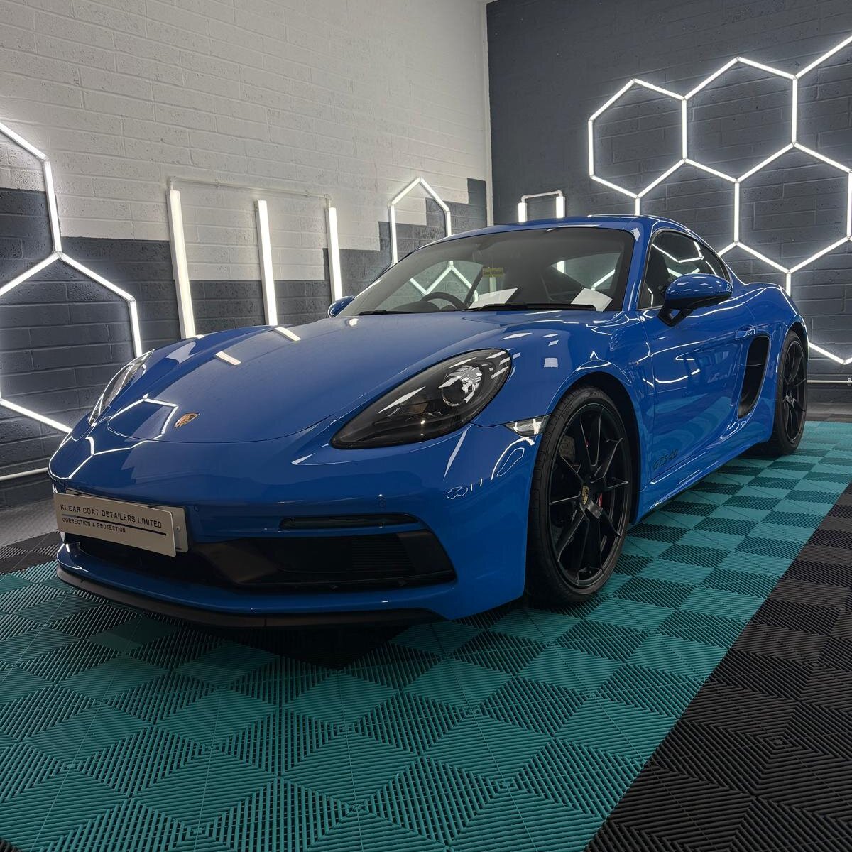 Porsche 718 Cayman GTS shark blue ceramic coating